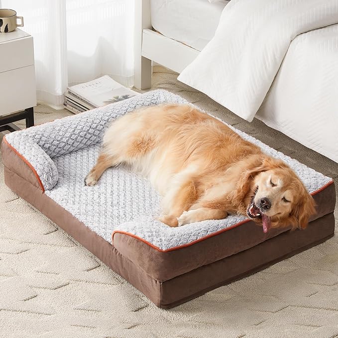 Orthopedic Dog Bed for Large Dogs, Egg Crate Foam Bed for Large Dogs, Equipped - Image 9