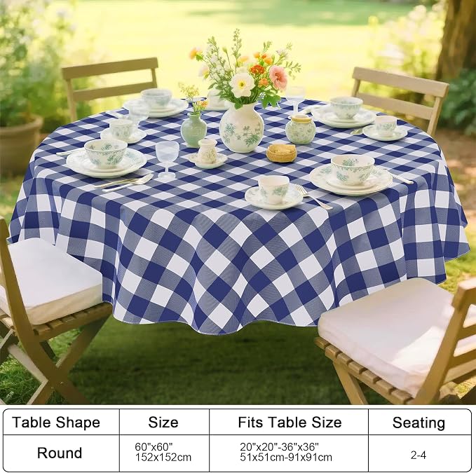 Smiry Plastic Table Cloth, Waterproof Vinyl Tablecloth - Image 7