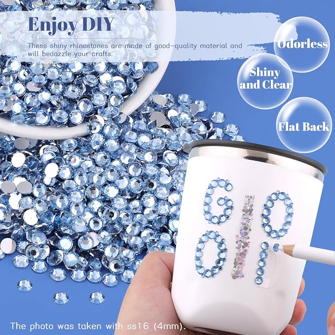 8000PCS 3mm Resin Rhinestones in Bulk, Bedazzling Flatback Crystals Rhinestones - Image 4