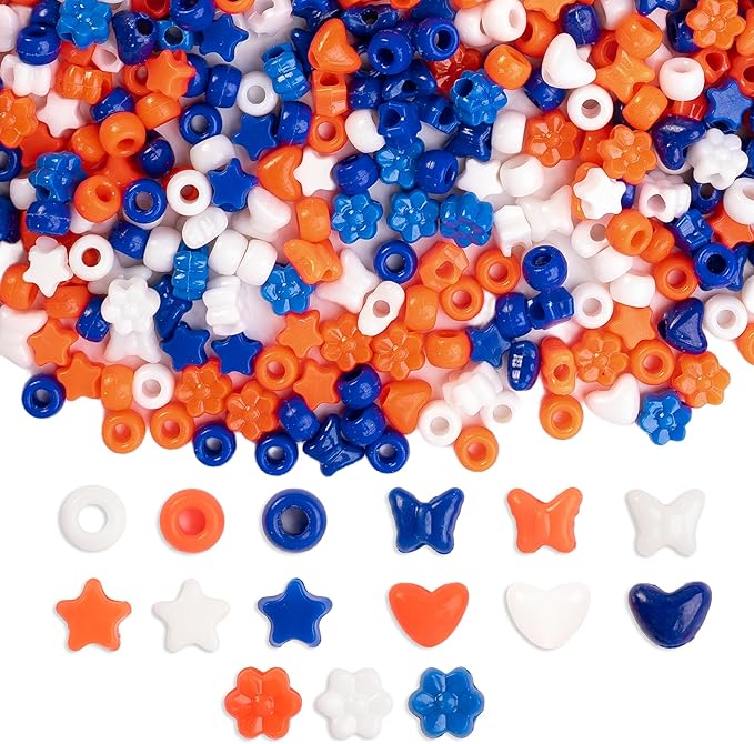 800PCS 6x9mm Valentine's Day Red Theme Pony Beads Bulk, Kandi Beads by NikkiGuojewelry