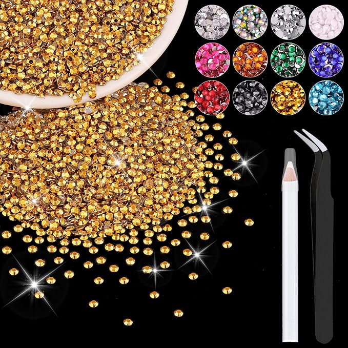 12000PCS 2mm Resin Rhinestones Bulk by BELLEBOOST