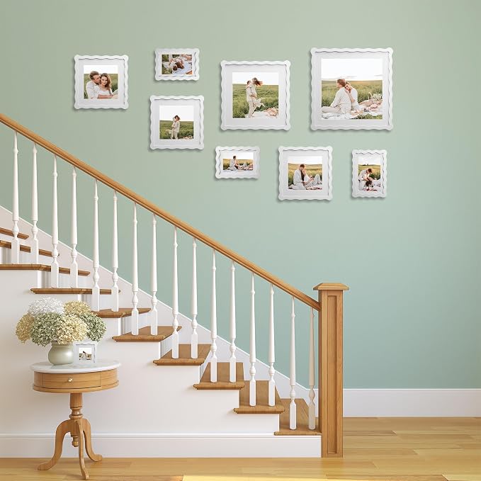 6x6 Wavy Picture Frame With Mat - Image 5