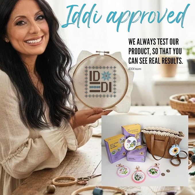 IDDI Embroidery Kit Beginner DIY Keychain Kit, Easy Cross Stitch Kits - Image 6