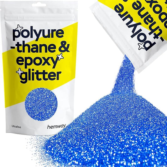 Hemway Polyurethane & Epoxy Resin Glitter for Arts, Crafts, Tumblers, Flooring, Woodwork, Decorating and Resin Projects 100g - Sapphire Blue