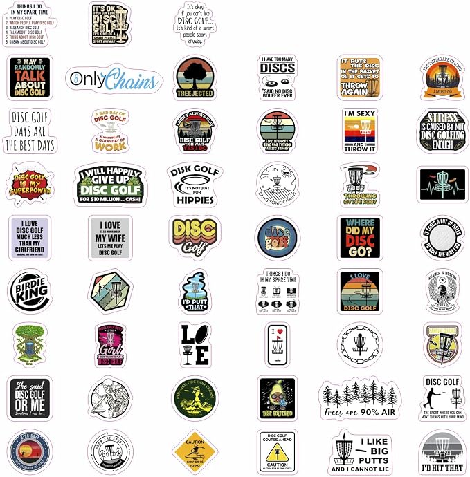 BulbaCraft 100Pcs Funny Disc Golf Stickers Decals - Image 4