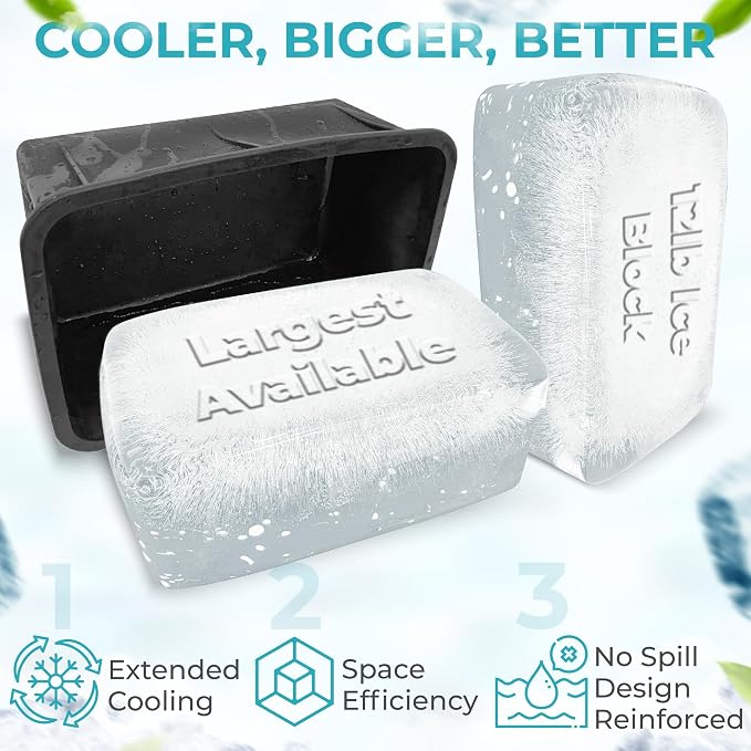 Ice Block Form With Lid Makes 12 Lb. Ice Cube 11" x 7" x 5" Largest Available - Image 6