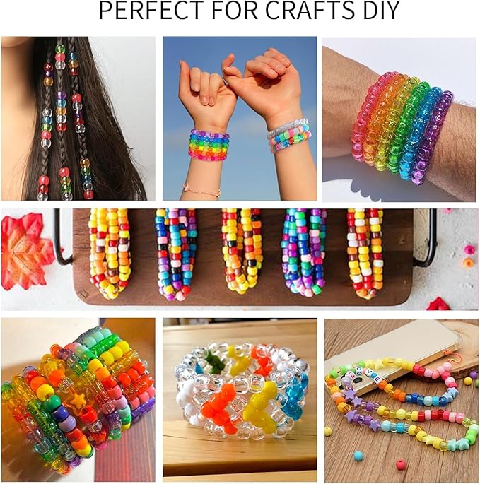 5 Boxes Bracelet Making Kit Pony Beads, 96 Colors 3500Pcs Kandi Beads - Image 6