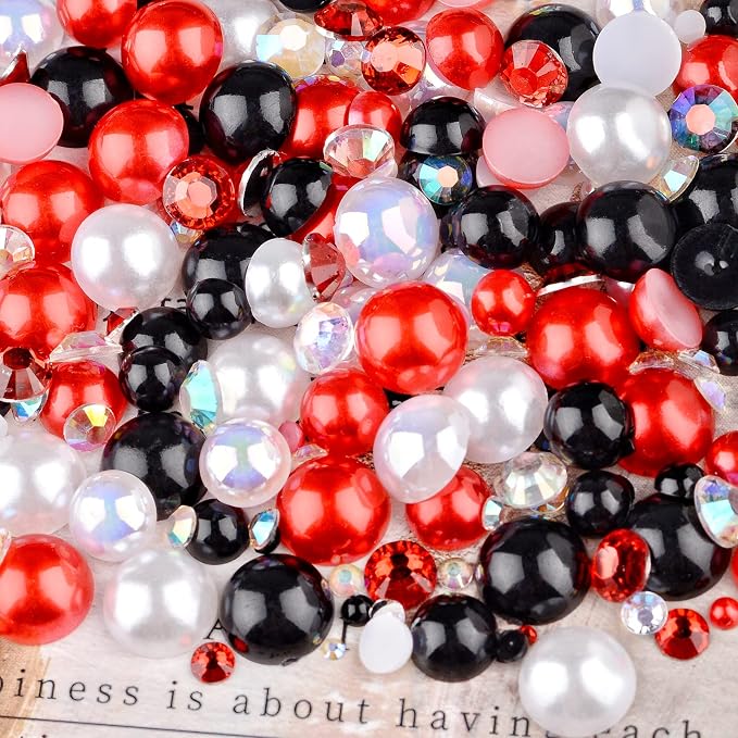 3900+ Pcs Rhinestones and Pearls Kit, 2-10mm Flatback Gems - Image 3