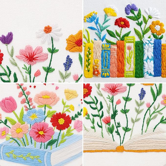 Louise Maelys 3 Pcs Floral Book Embroidery Kit - Image 5