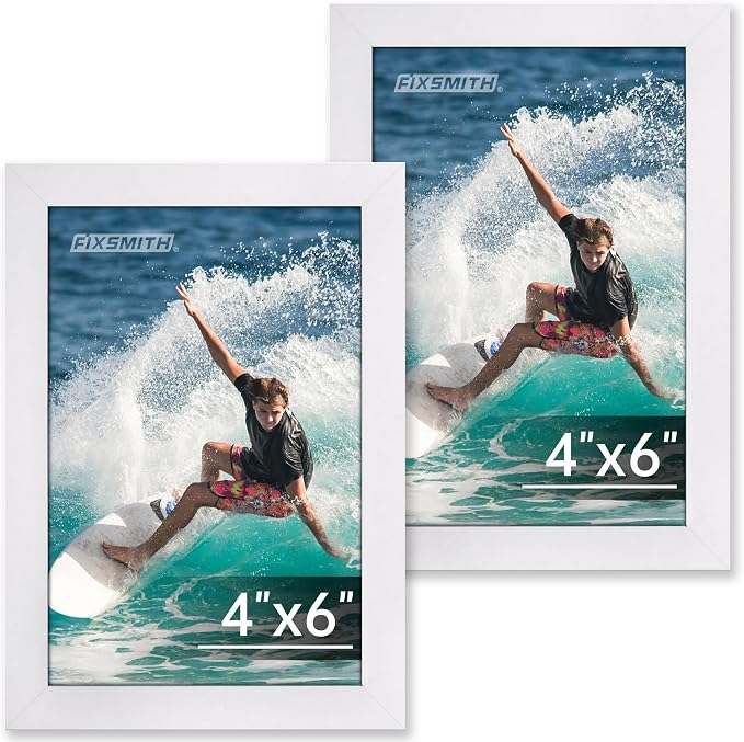 FIXSMITH 4x6 Picture Frame Set of 2, Photo Frame 4x6 by FIXSMITH