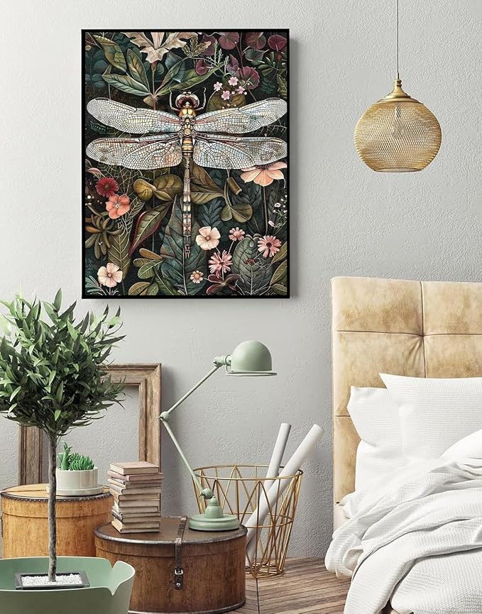 Eiazuiks Stamping Cross Stitch Kit, Dragonfly Counting Cross Stitch Kit - Image 2