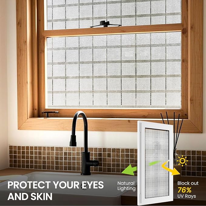 ADD.HERES Window Privacy Film, Frosted Glass Decorative Static Cling, Removable - Image 2