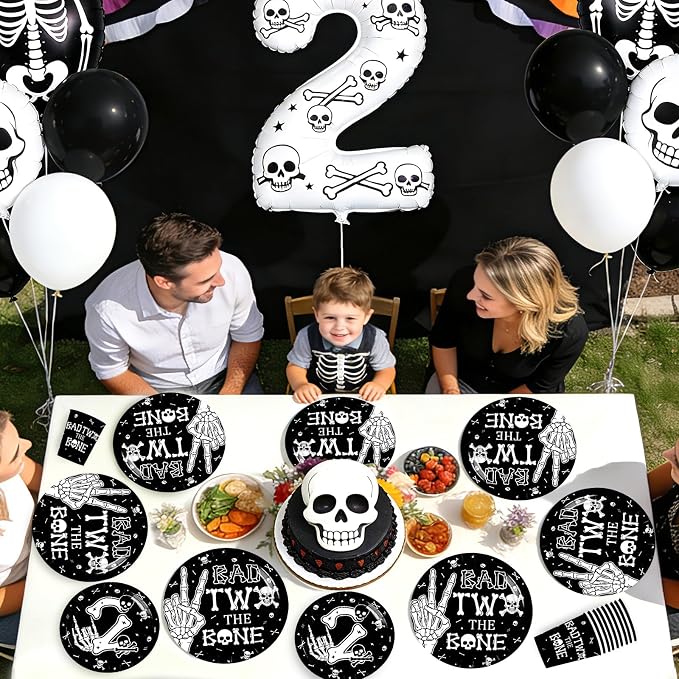 168Pcs Bad Two The Bone Birthday Party Supplies Serves 24 | Rock And Roll - Image 7