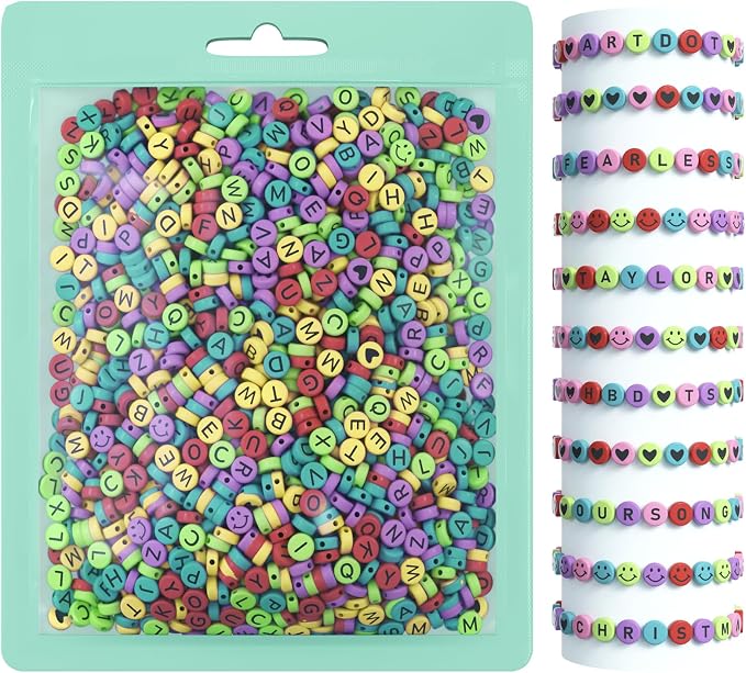 ARTDOT 800 Pieces Assortment Letter Beads by ARTDOT