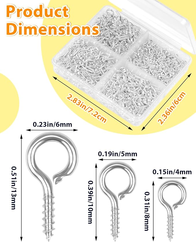 FIVEIZERO 600pcs Small Eye Pins - Image 2