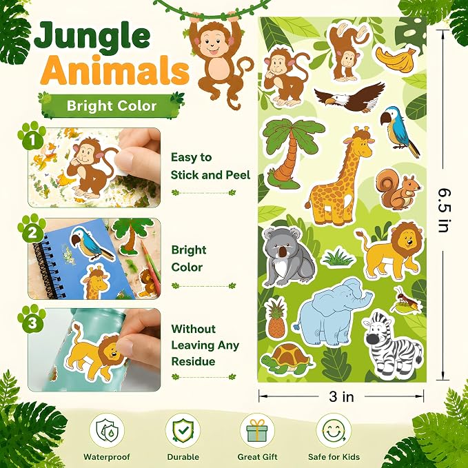 36 Sheets Stickers for Kids - Image 3