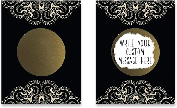 My Scratch Offs Black Vintage Lace Gold Scratch Off Note Cards, 20 Pack Wedding - Image 2