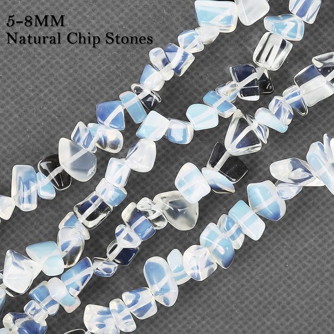 456 PCs Natural Chip Stone Beads, 5-8mm Irregular Multicolor Gemstones Loose - Image 3