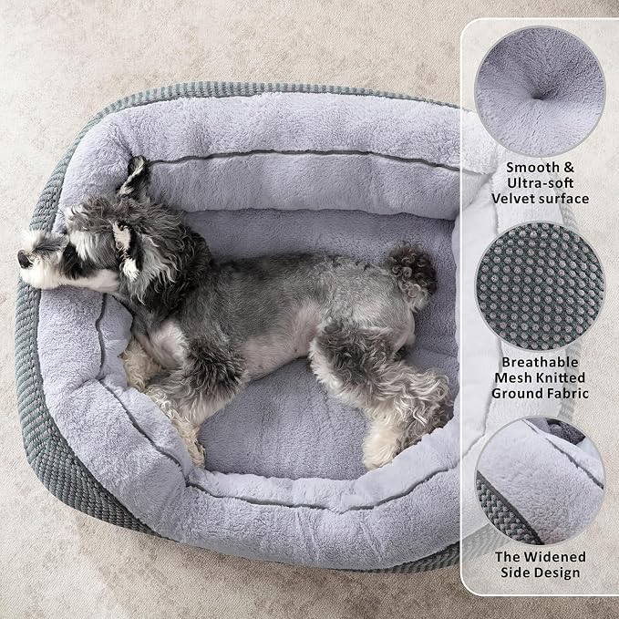 INVENHO Medium Dog Beds for Medium Dogs Washable, Rectangle Dog Bed Medium Size - Image 2