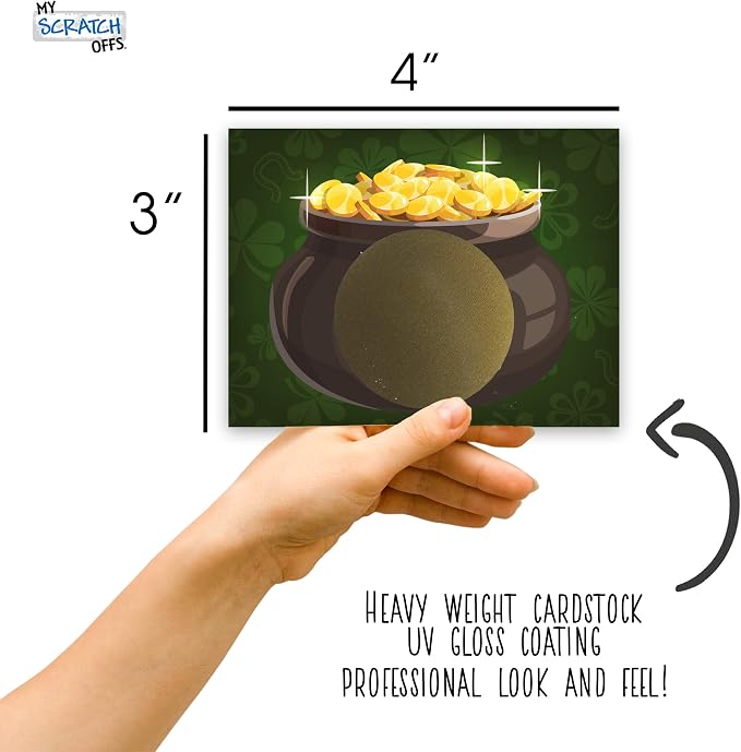 My Scratch Offs 20 Pack St. Patrick's Day Pot O' Gold Make Your Own DIY Scratch - Image 3