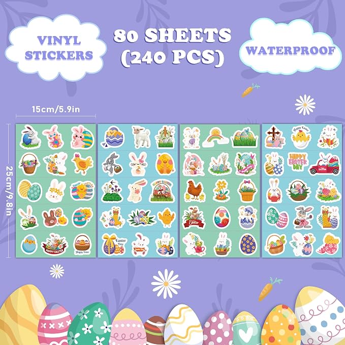 OHOME Easter Stickers for Kids - Image 2