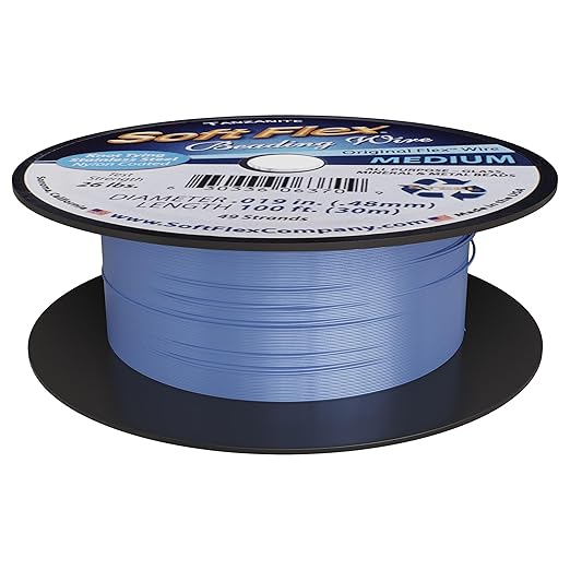 Soft Flex 49 Strand Beading Wire - Medium 0.19 Diameter - 100 Feet Nylon Design Wire