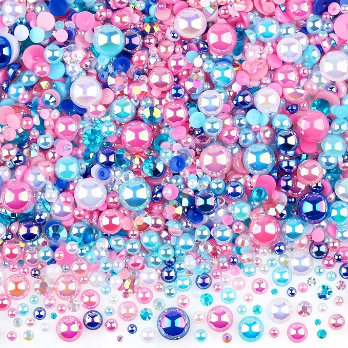 3900+ Pcs Rhinestones and Pearls Kit, 2-10mm Flatback Gems by ShowNow
