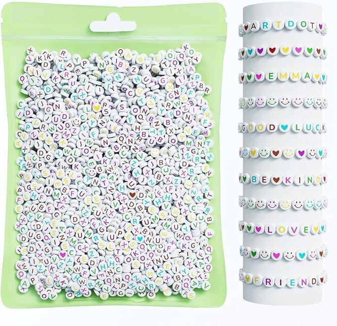 ARTDOT 800 Pieces Assortment Letter Beads by ARTDOT