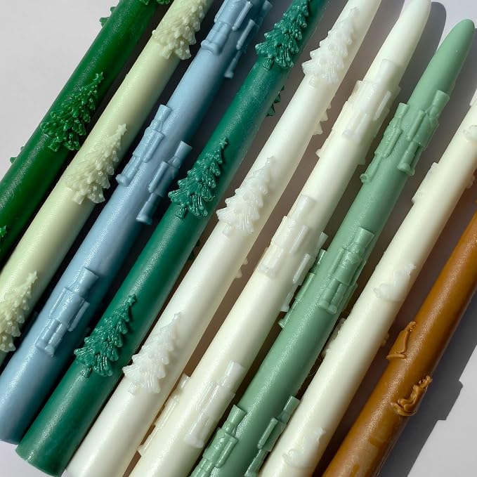 2 PCS Christmas Long Candle Silicone Mold, Pillar Candlestick Candle Mold - Image 8