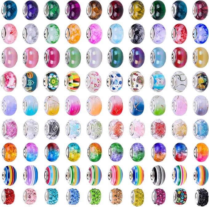 European Large Hole Spacer Charm Beads - Image 2