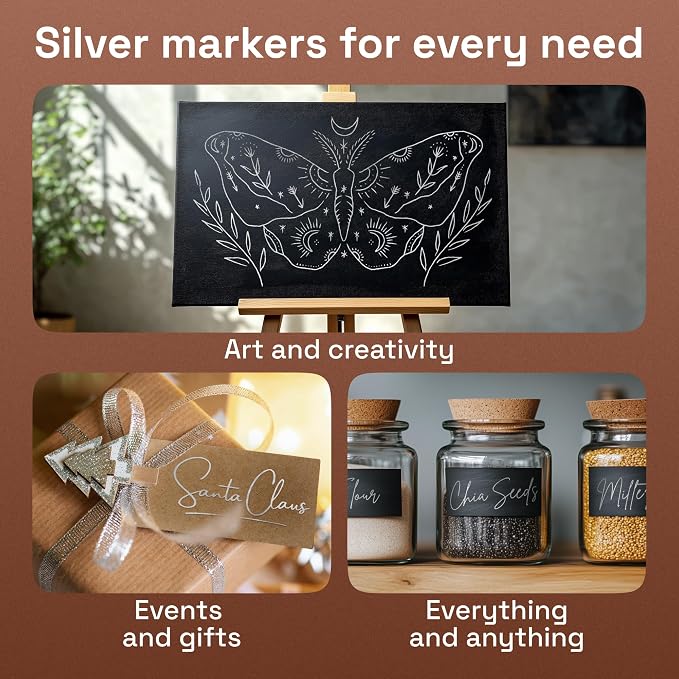 ARTISTRO 5 Silver Paint Pen for Rock, Painting - Image 6