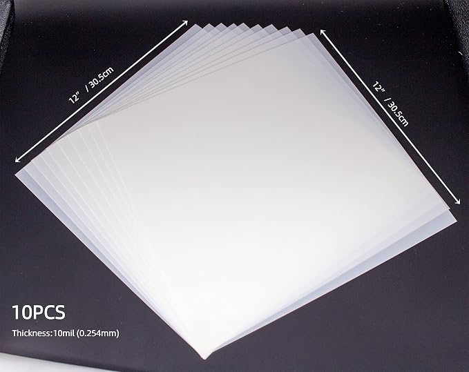 10PCS 10mil Blank Mylar Stencil Sheets, 12X12 inch Milky Translucent PET Blank - Image 2