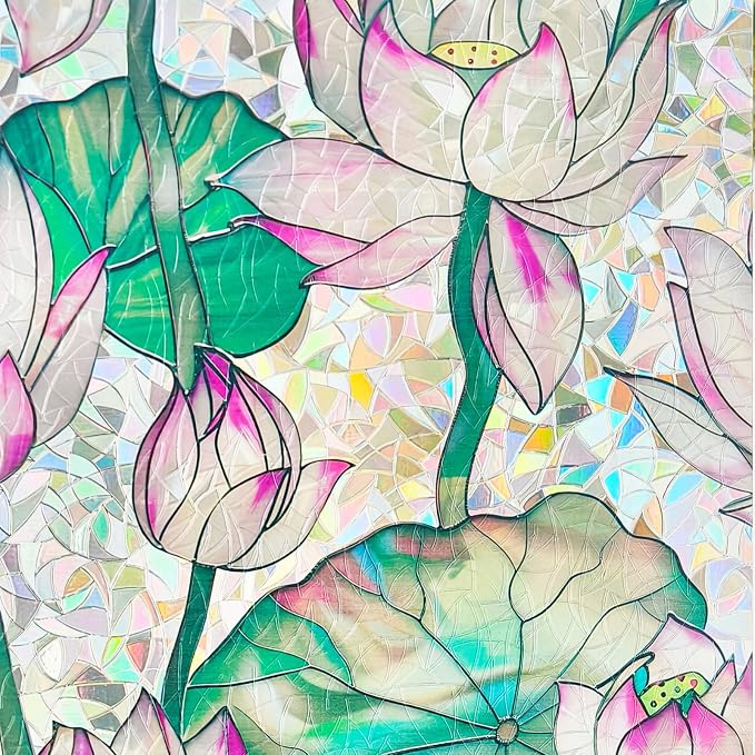 ADD.HERES Window Privacy Film, Stained Glass Decorative Static Cling, Removable - Image 3