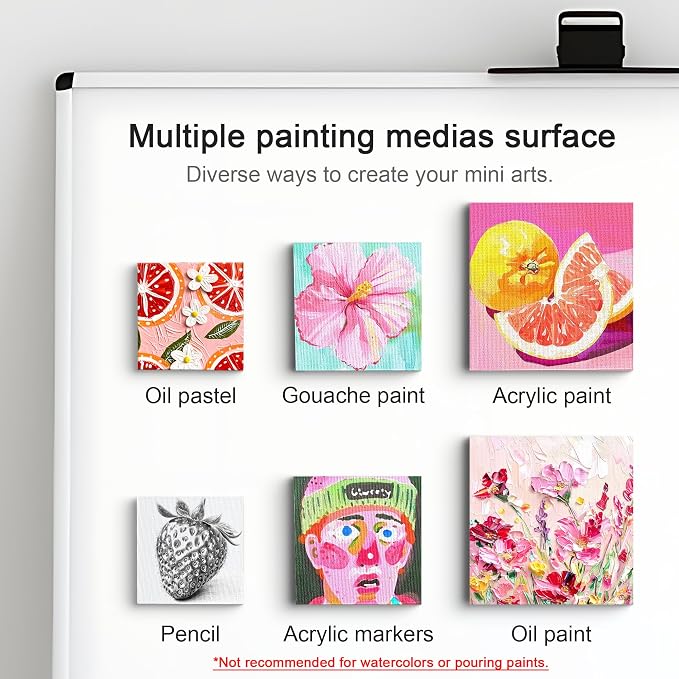 AUREUO Mini Magnetic Canvas Panel 2.5x2.5 Inch / 24 Pack - Image 5
