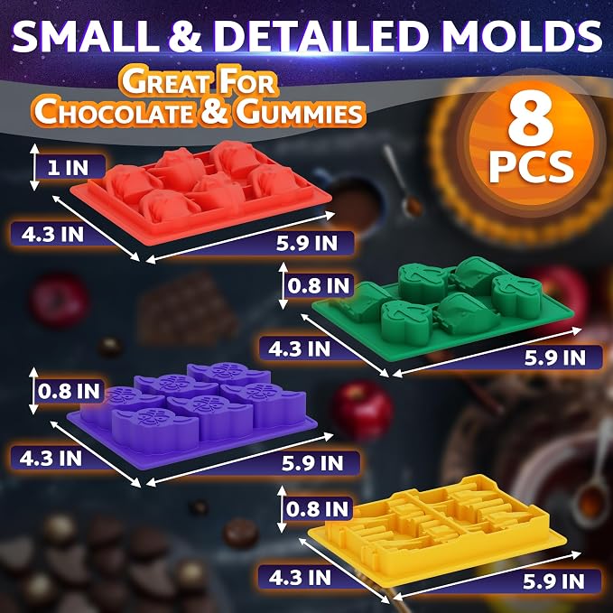 8-Piece Sci-Fi Silicone Molds Set - Image 2