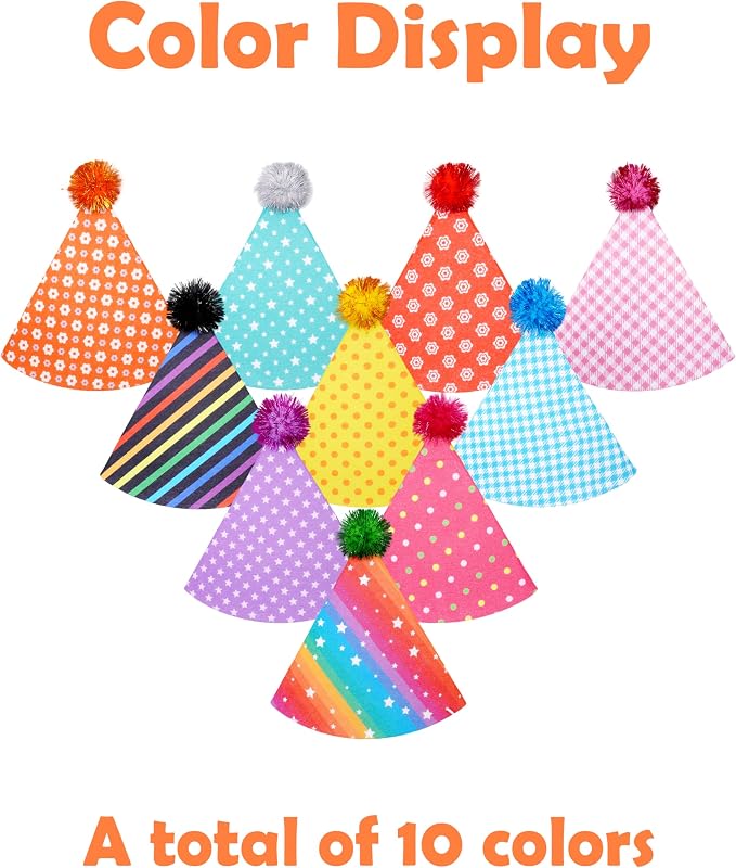 PET SHOW 10 Pack Party Hats for Large Dog Birthday Stuffed Animals Adults XL - Image 3