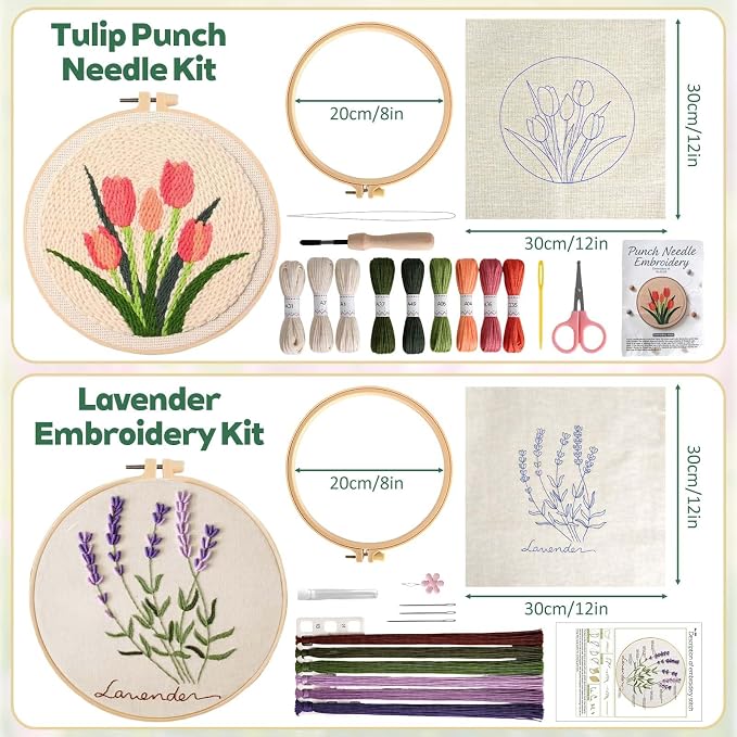 AERXSRET Punch Needle Kit and Embroidery Kit - Image 2