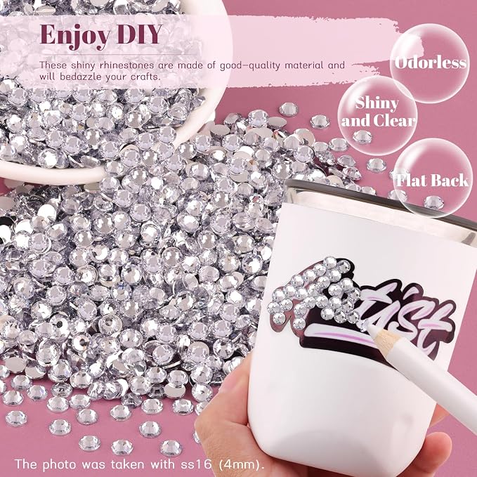 1500PCS 6mm Resin Rhinestones Bulk - Image 3