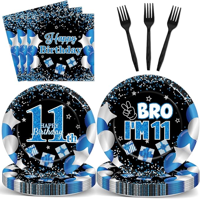 Qyeahkj 100 Pcs 11th Birthday Decorations by Qyeahkj