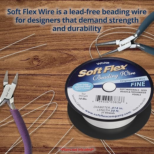 Soft Flex 21 Strand Beading Wire - Fine 0.14 Diameter - 30 Feet Design Wire