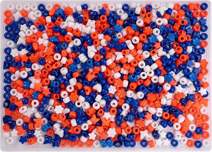 800PCS 6x9mm Valentine's Day Red Theme Pony Beads Bulk, Kandi Beads - Image 3