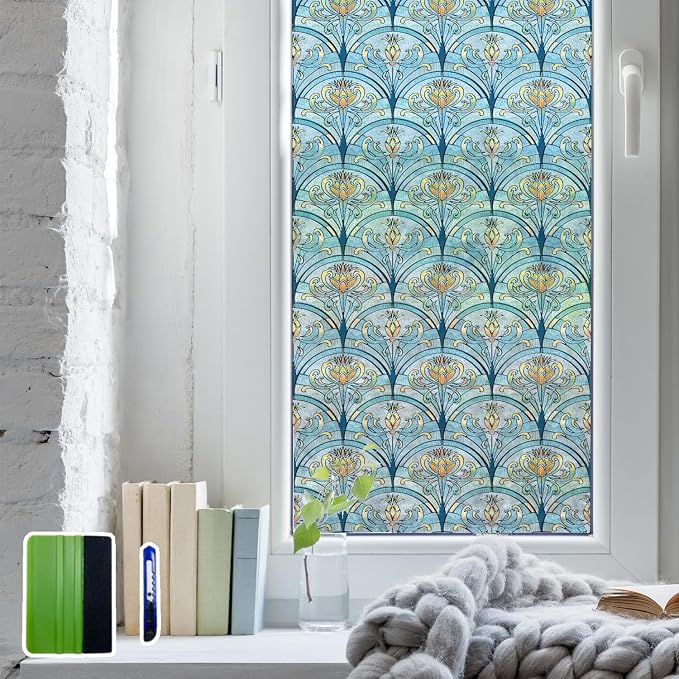 3D Vintage Stained Glass Window Film by ChicSkin