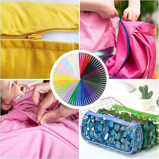 Nylon Zippers, DOITEM 72pcs 20cm/8 Inch Multicolor Nylon Coil Zippers - Image 6