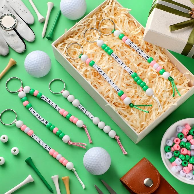 Landical 564 Pcs Golf Keychain Making Kit DIY Golf Bead Keychain Set Craft - Image 5