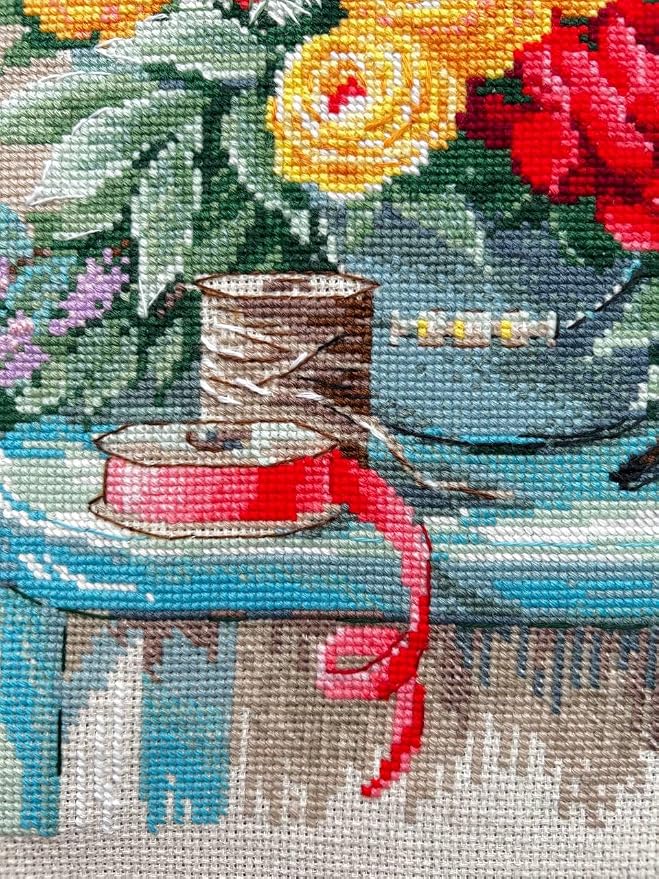 RIOLIS - Garden Flowers 2299, Floral Cross Stitch Kits 11¾"x15¾, Cross Stitch - Image 3