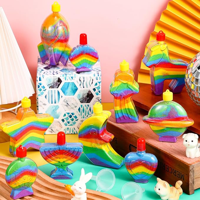 Uiifan 20 Pcs Sand Art Bottle Necklaces Bulk Sand Art Craft Kits - Image 4