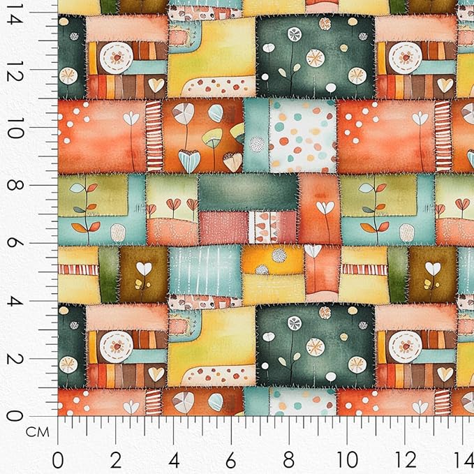 ‍ Patchwork Angel Cotton Fabric Panel – 6 Designs + Bonus Sheet 29.5×19.6 inch - Image 8