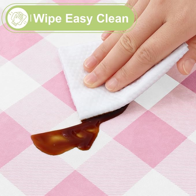 Smiry Rectangle Table Cloth, Waterproof Vinyl Tablecloths - Image 3