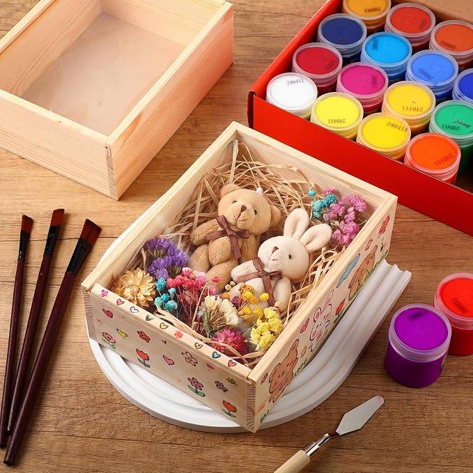 Thyle 18 Pcs Unfinished Wood Display Boxes - Image 7