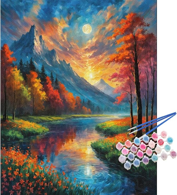 TOCARE Moonlit River Paint by Numbers Kit by TOCAREDirect